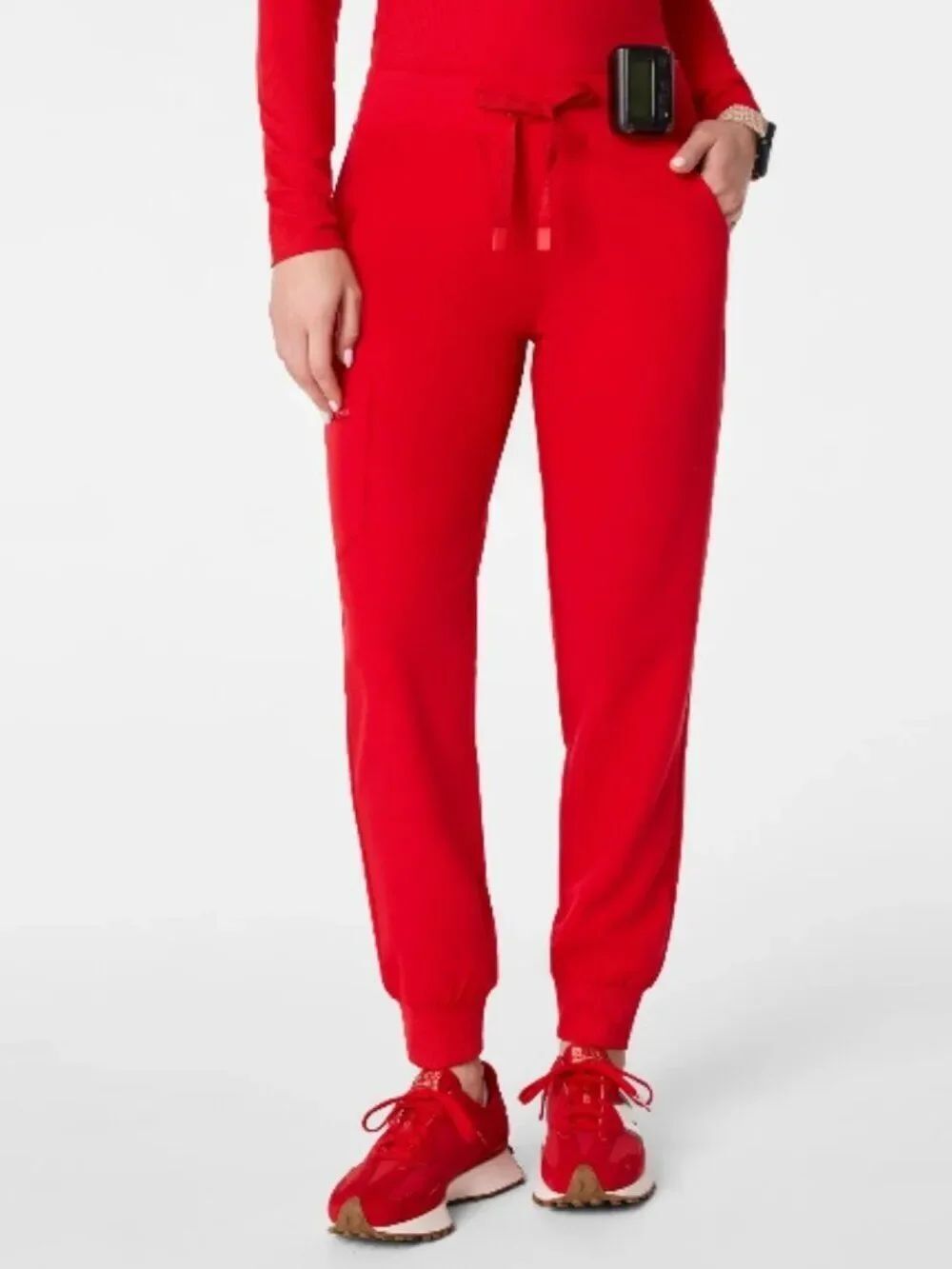 Like New! FIGS Zamora Jogger Scrub Pants Red Size L